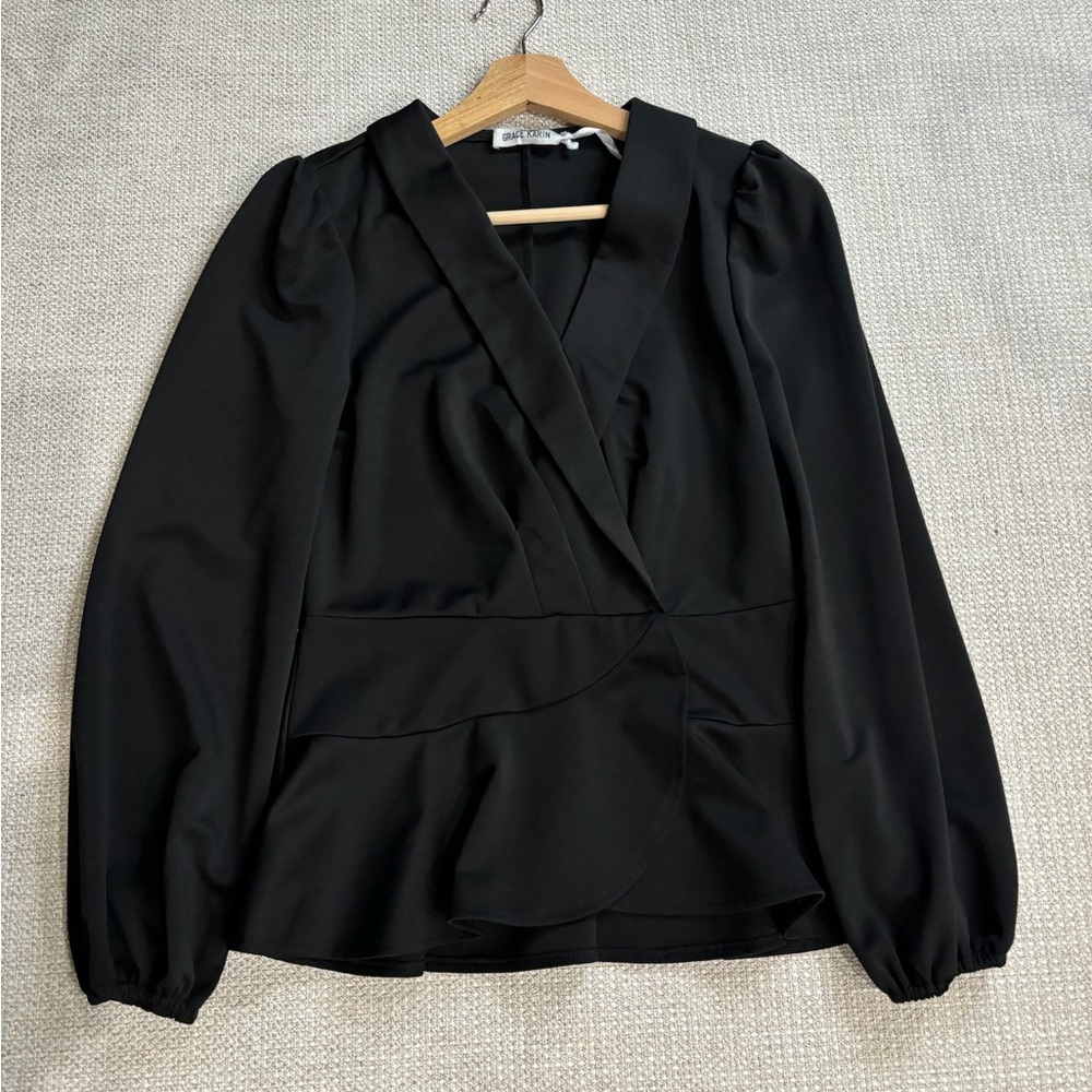 Grace Karin Black Blouse